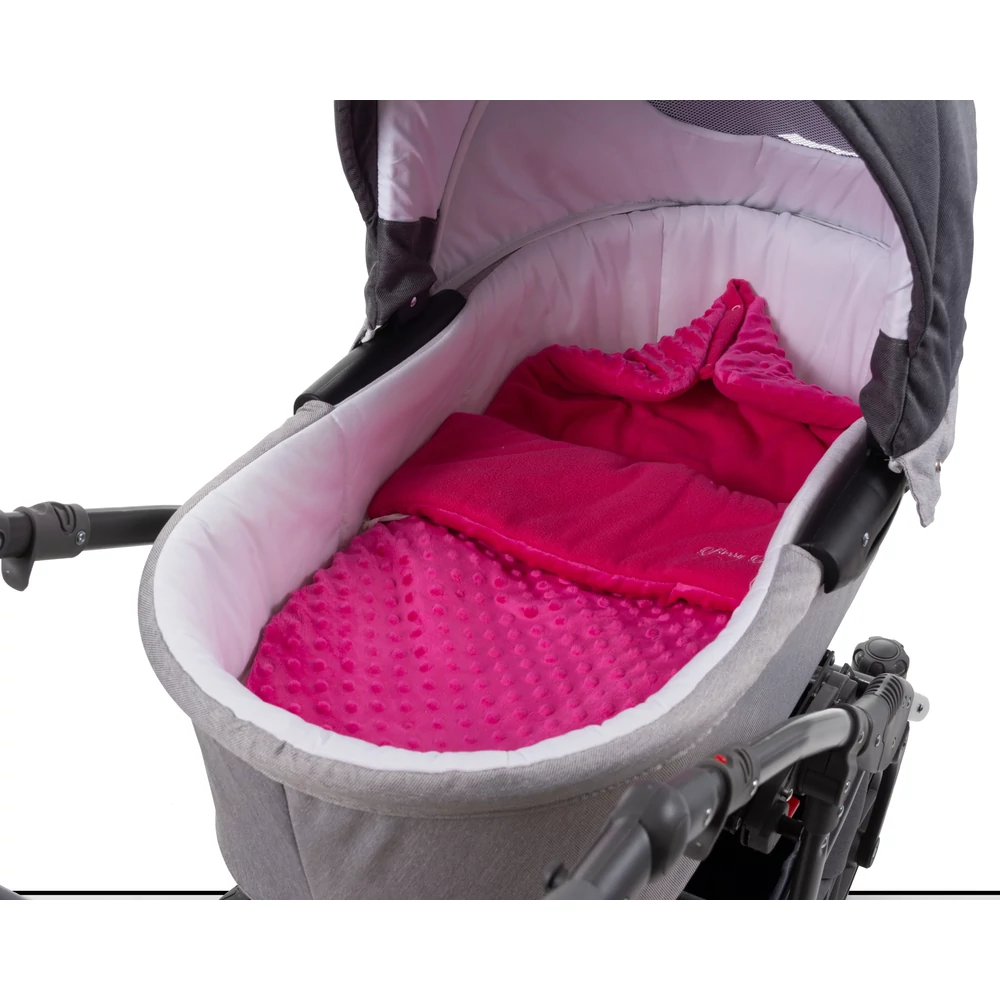 Bundazsák babahordozóba - Classic pink minky