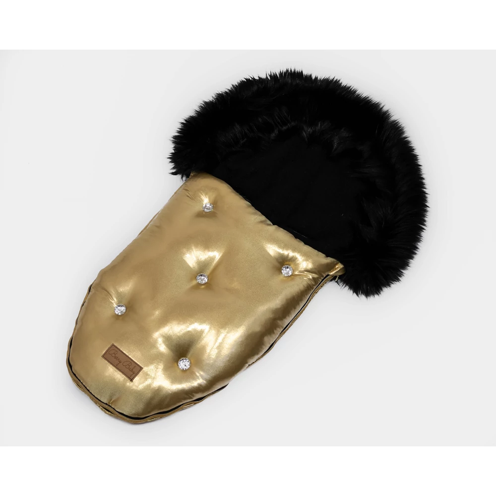 Bundazsák babahordozóba - Black and gold with crystals - Luxus
