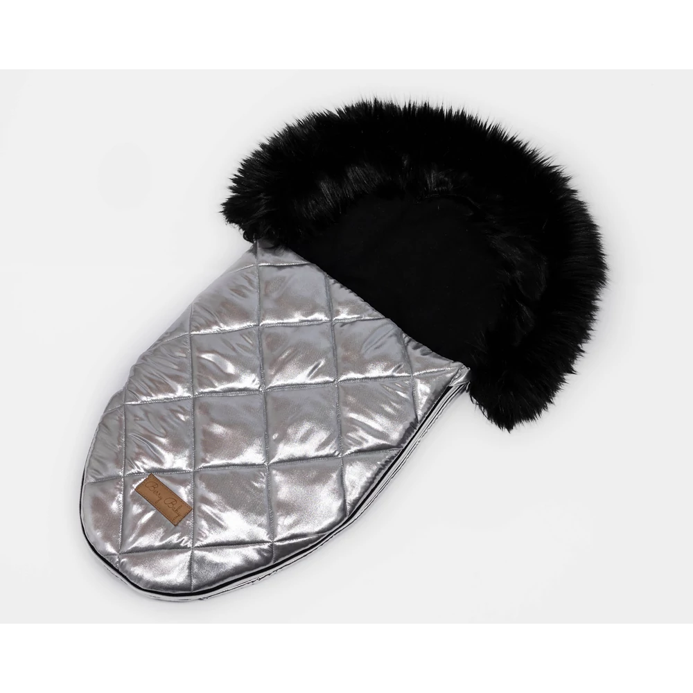 Bundazsák babahordozóba - White and silver quilted - Luxus