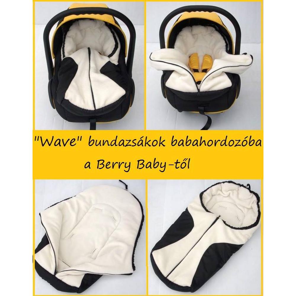 Bundazsák babahordozóba –narancs – szürke – Wave