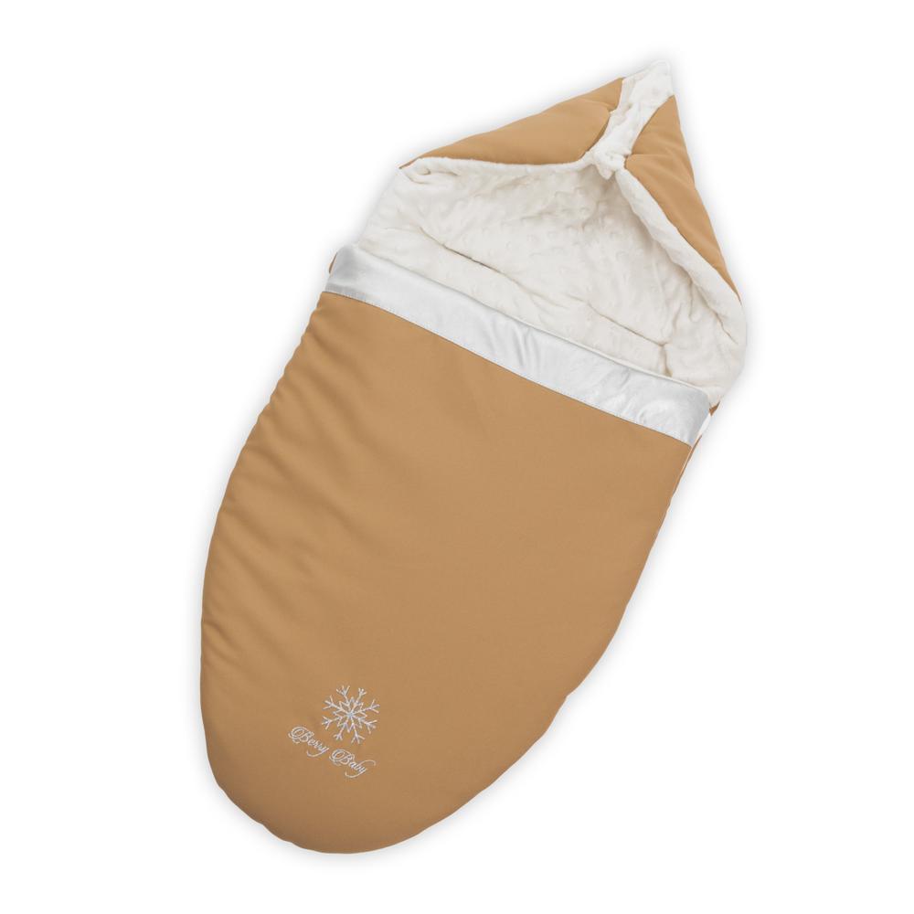Bundazsák babahordozóba - Snowflake - mogyoró - ekrü