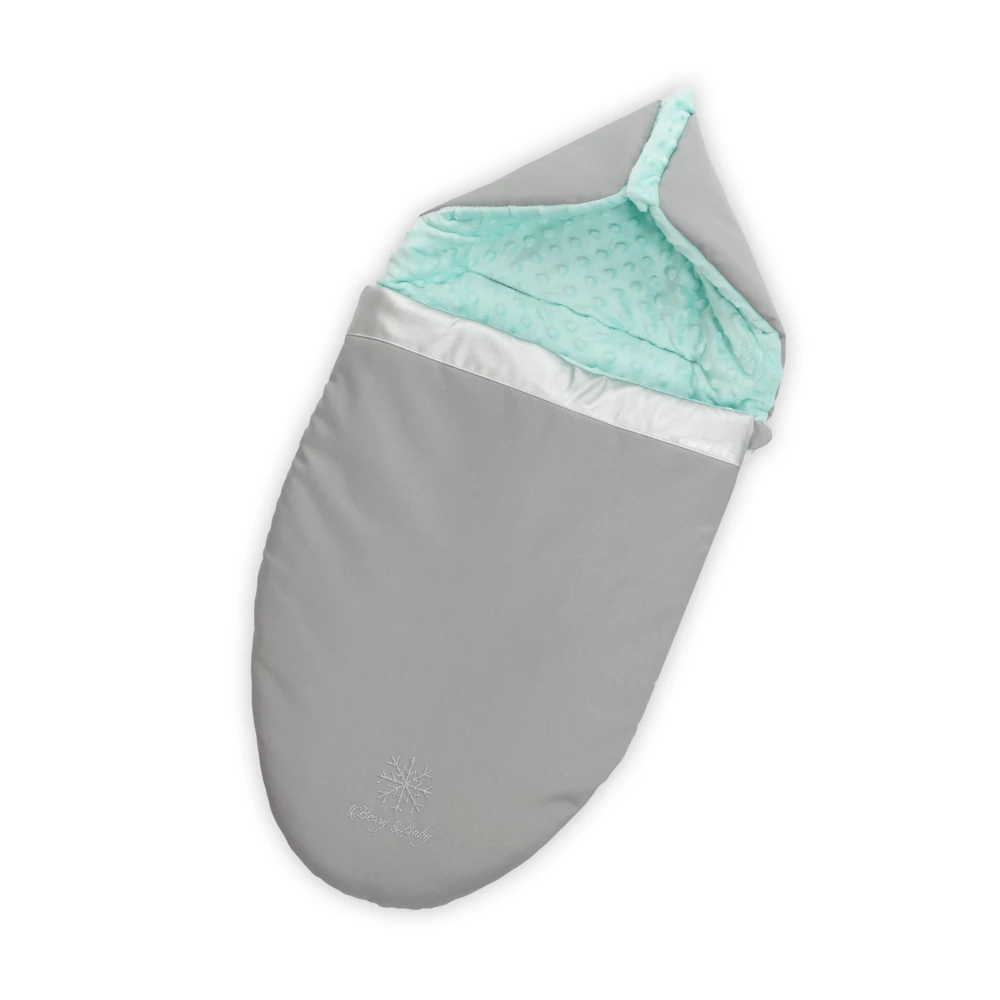 Bundazsák babahordozóba - Snowflake - szürke - menta
