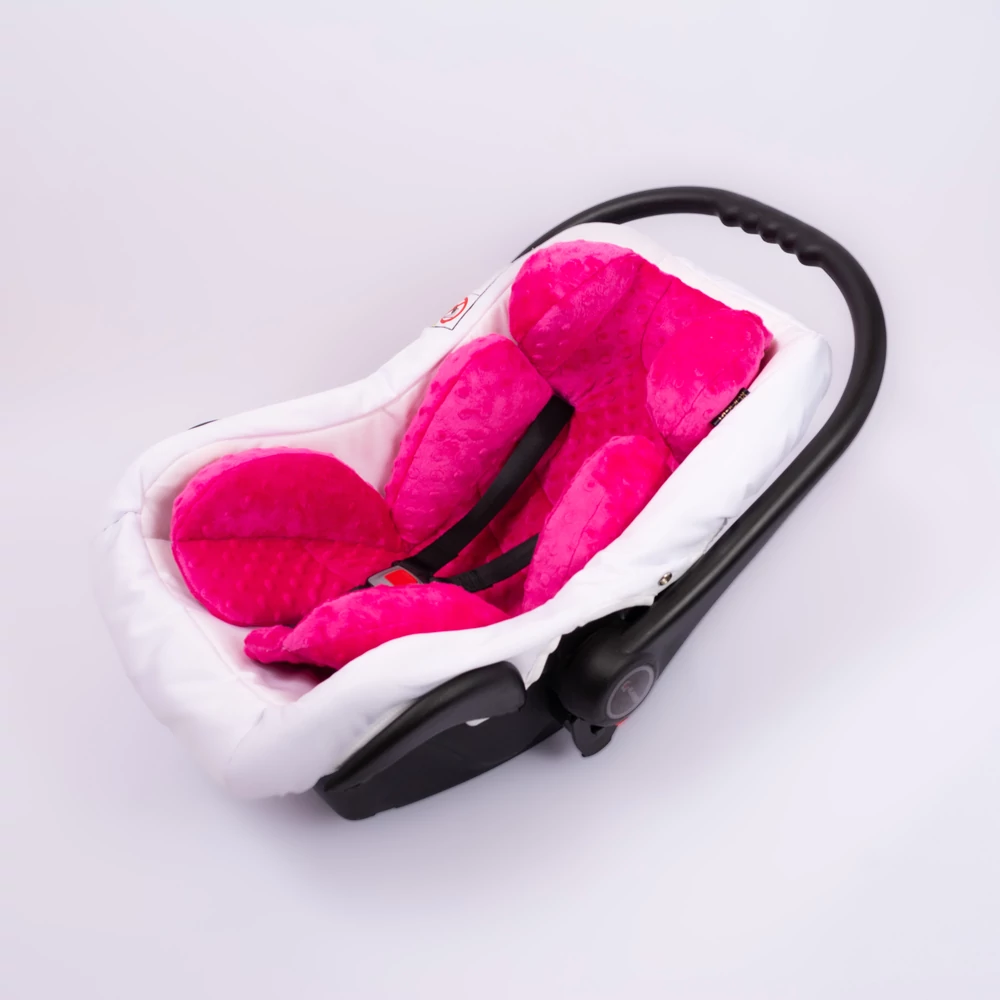 Babahordozóba szűkítőbetét - univerzális termék - pink minky