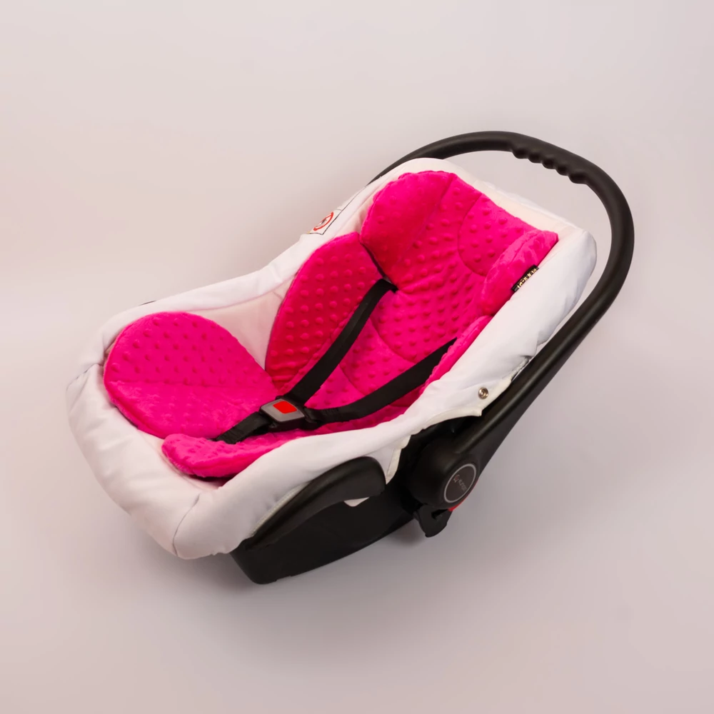 Alátét babahordozóba - praktikus tartozék - pink minky