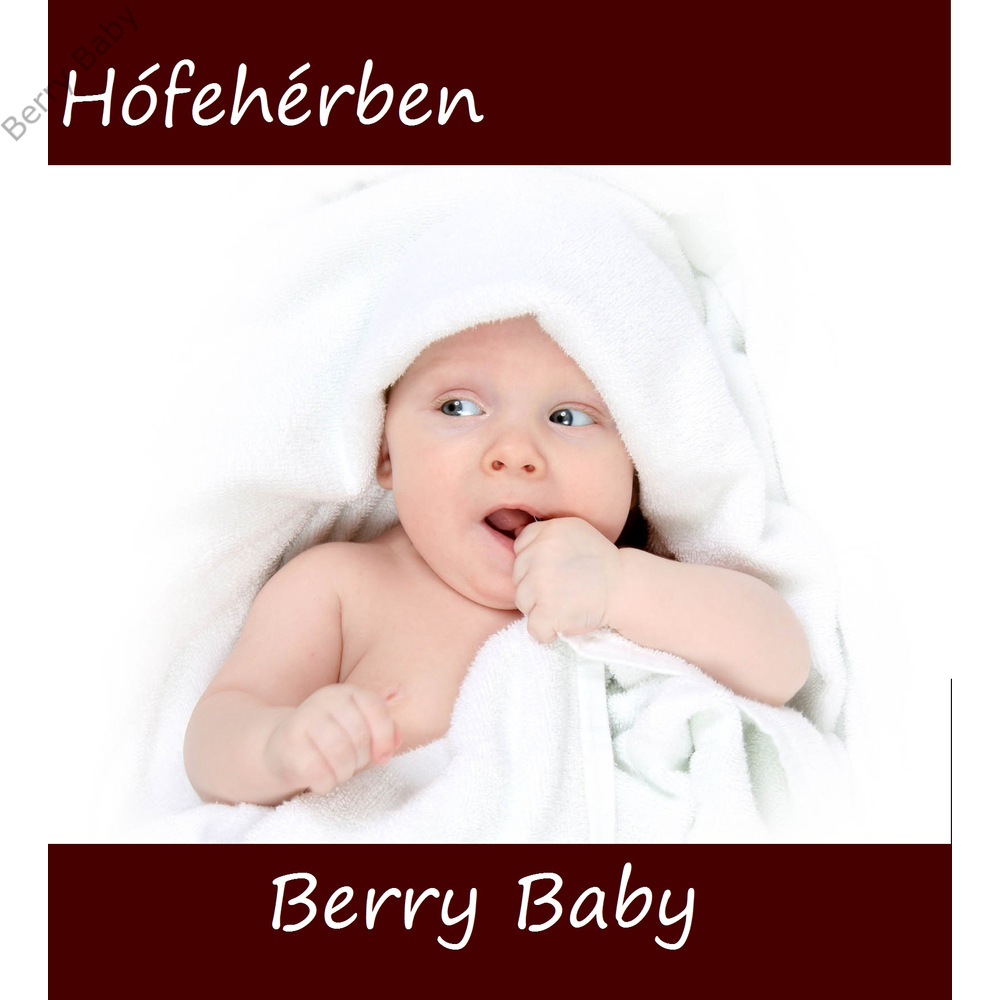 Berry Baby Frottír kifogó, baba törölköző 75x75 cm: fehér