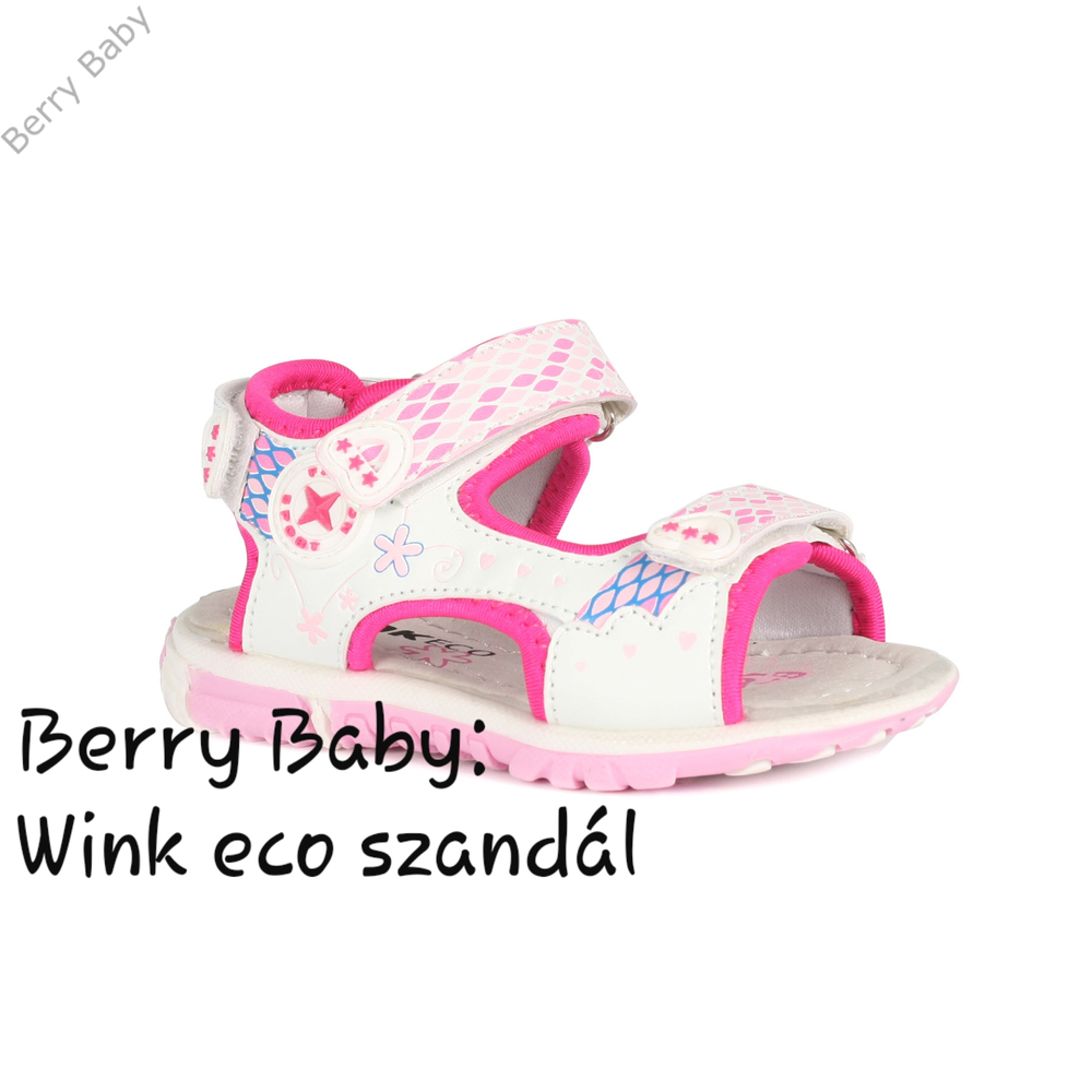 Wink Eco nyitott szandál kislányoknak - fehér és pink 24-es