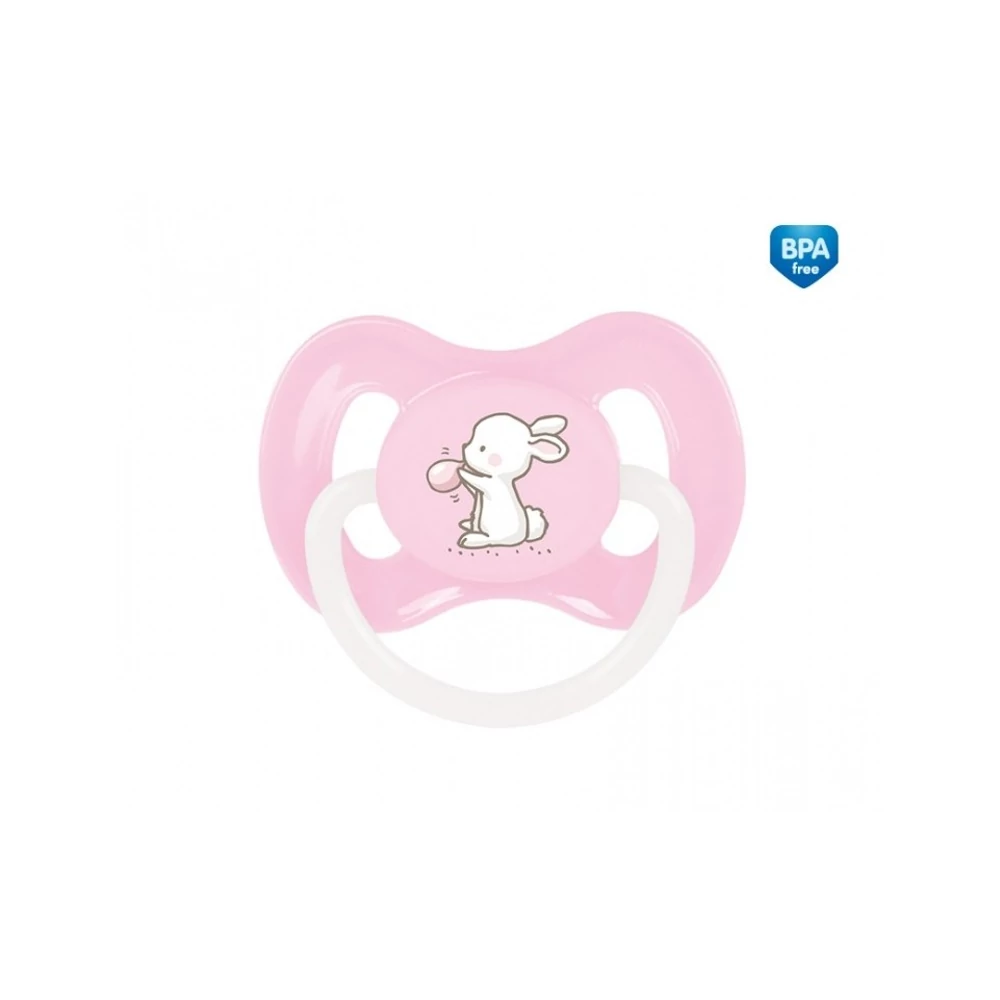 Szilikon cumi szimmetrikus nyugtató 18 hó+ - rózsaszín nyuszi – Little Cutie