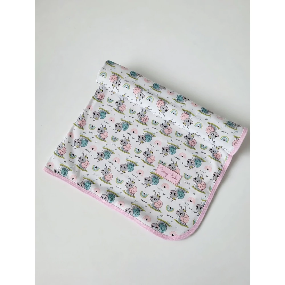 Babapléd - csiga mintás pamut jersey 