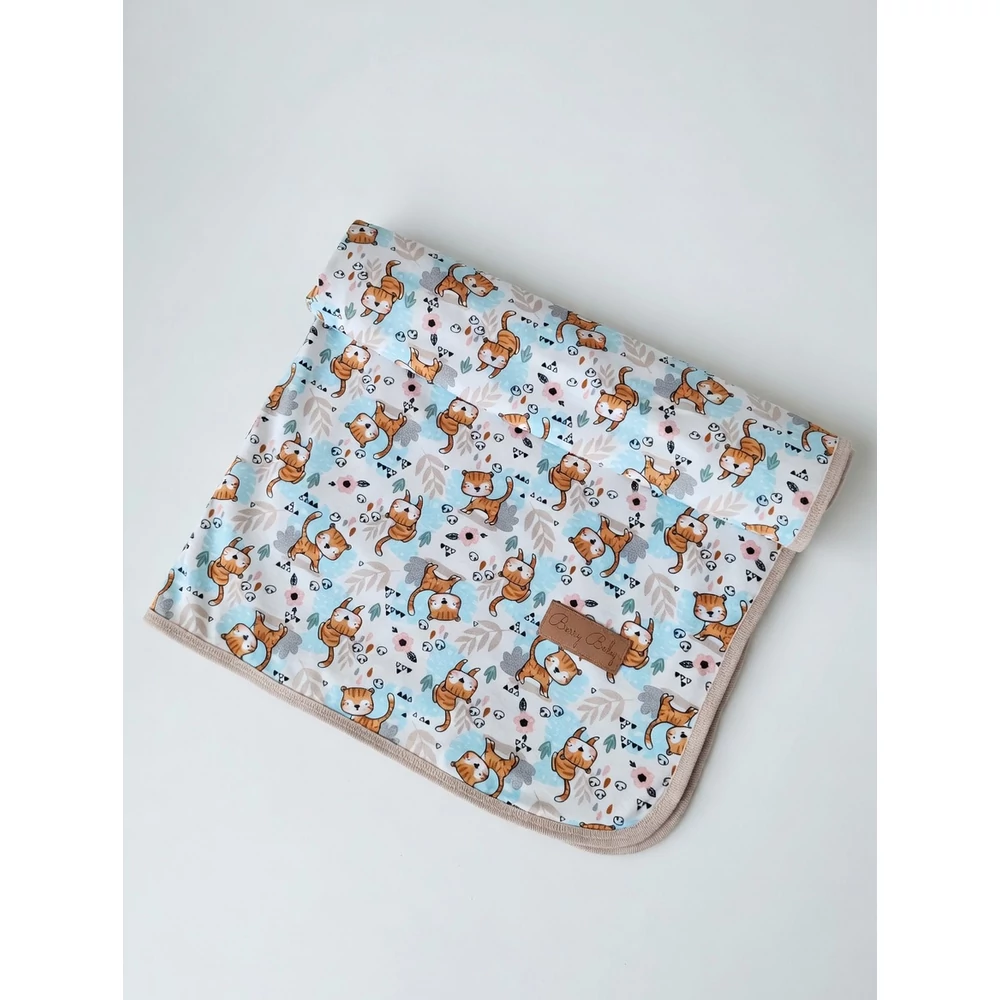 Babapléd - tigris mintás - pamut jersey 