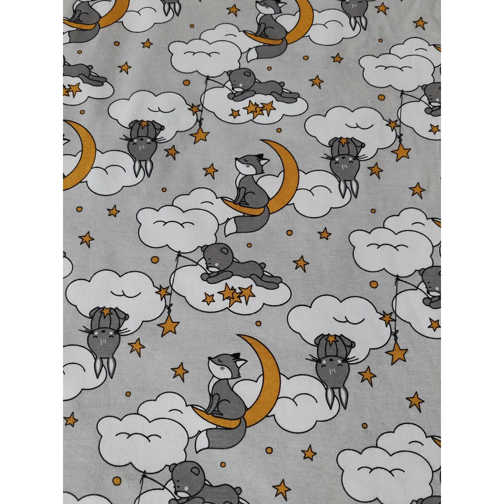 Szürke állatos babapléd