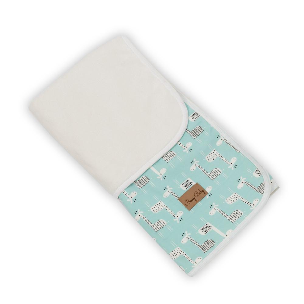 Babatakaró menta zsiráf - fehér wellsoft 90x150 cm