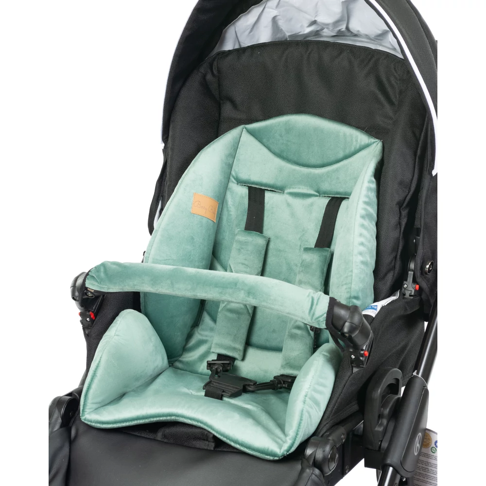 Babakocsi szűkítő betét szett - mohazöld velvet