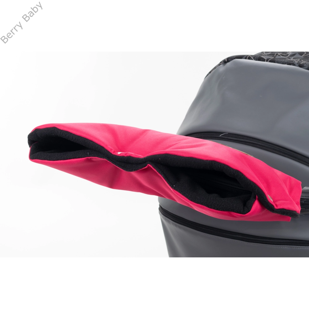 Babakocsi kesztyű - Wextra - pink - fekete polár
