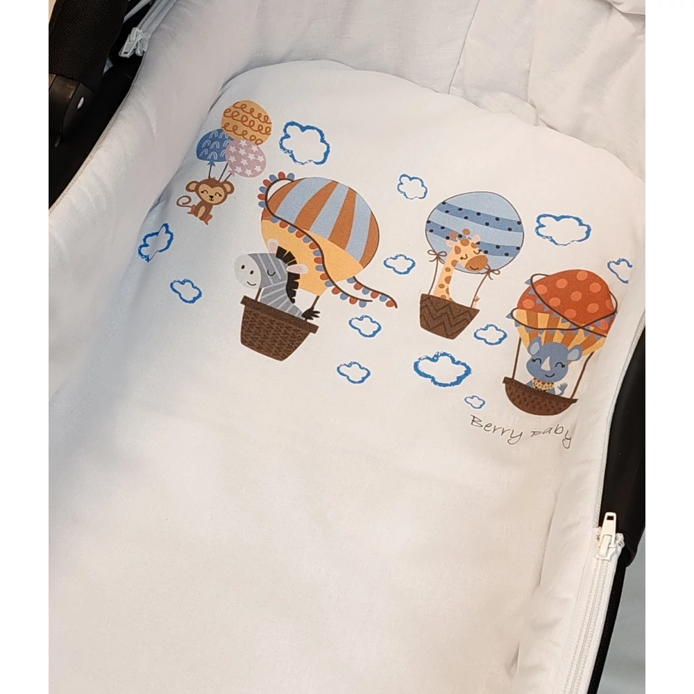 Kókusz matrac babakocsiba - fehér - air balloon