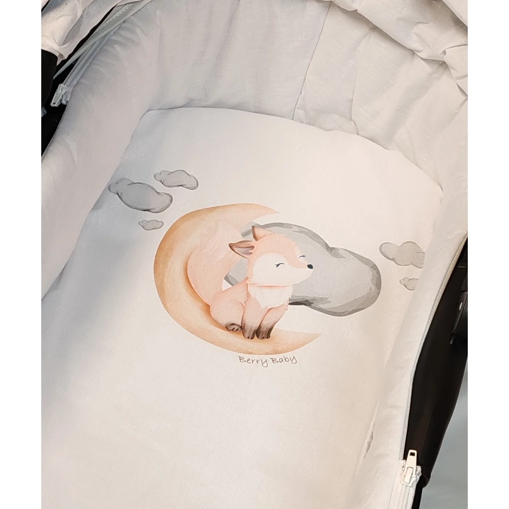 Kókusz matrac babakocsiba - fehér - róka