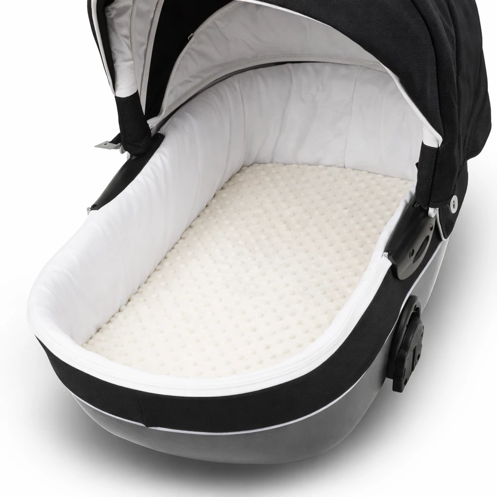 Kókusz matrac babakocsiba - mogyoró minky