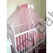 Kép 2/4 - Berry Baby Extra baldachin függöny-körbe érő: rózsaszín+fehér masni/szegő 2
