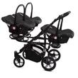 Kép 4/9 - Ikerbabakocsi hármasikrek számára - BabyActive Trippy PREMIUM 2in1 - Black