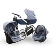 Kép 1/15 - Berry Baby CORRADO multifunkciós babakocsi szett (autós hordozóval és adapterrel!): CR8 White
