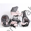 Kép 1/6 - Berry Baby DIMATEO ALU 3in1 babakocsi szett (autós hordozóval és adapterrel!): Rózsaszín-grafit