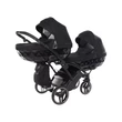 Kép 1/10 - Ikerbabakocsi fekete színben - Junama Diamond Basic DUO SLIM