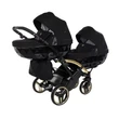 Kép 1/9 - Junama többfunkciós ikerbabakocsi - DIAMOND S-Line DUO SLIM - 02 fekete arany
