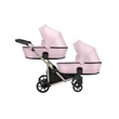 Kép 2/3 - Ikerbabakocsi - Kunert Brav Duo 2in1 - Baby Pink ECO 15 - pezsgő vázzal