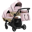 Kép 3/12 - Iker babakocsi - Kunert Ivento Duo Glam 2in1 - 20 Pink Metalic ECO - fekete vázzal