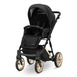 Kép 4/5 - Babakocsi - Kunert Ivento PREMIUM GLAM 3in1 - 17 Black Pearl - eco bőr