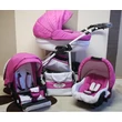 Kép 1/10 - Berry Baby Lux 3in1 babakocsi szett (autós hordozóval és adapterrel): Z-10 -GÉL KERÉKSORRAL