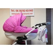 Kép 7/10 - Berry Baby Lux 3in1 babakocsi szett (autós hordozóval és adapterrel): Z-10 -GÉL KERÉKSORRAL