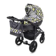 Kép 5/15 - Berry Baby- LUX 3in1 babakocsi szett (autós hordozóval és adapterrel): Z-23 -GÉL KERÉKSORRAL