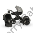 Kép 1/15 - Berry Baby Lux  3in1 babakocsi szett (autós hordozóval és adapterrel): Z-29 -GÉL KERÉKSORRAL