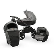 Kép 2/15 - Berry Baby Lux  3in1 babakocsi szett (autós hordozóval és adapterrel): Z-29 -GÉL KERÉKSORRAL