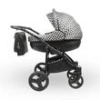 Kép 3/15 - Berry Baby Lux  3in1 babakocsi szett (autós hordozóval és adapterrel): Z-29 -GÉL KERÉKSORRAL
