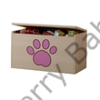 Kép 1/2 - Nagy méretű játéktároló - rózsaszín kutyamancsos