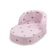 Kép 1/2 - Gyerekfotel lábtartóval - Rózsaszín Chesterfield – Diamond Birdie