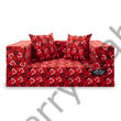 Kép 3/4 - Szivacs kanapéágy - hempergő gyerek méret - piros szíves - Wextra