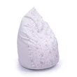 Kép 1/2 - Babzsák - fehér Eco bőr - Sweet Bunny – csepp alakú 2in1