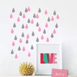 Kép 2/3 - Falmatrica szett - 24 db-os - rózsaszín esőcseppek