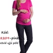 Kép 2/3 - Rövid ujjú kismama póló: S/M pink +választható LÁB LENYOMAT ÉS FELIRAT