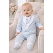 Kép 1/4 - Alkalmi kisfiú rugdalózó - babakék 74