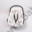 Kép 2/2 - Berry Baby Pamut újszülött szűkítőbetét hordozóba 0-4 hó- Fehér alapon szürke csillagos (univerzális) 2