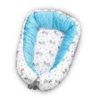 Kép 1/3 - Babafészek kókusz matraccal 6-18 hó – türkiz minky - cute teddy