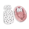 Kép 1/2 - Babafészek szett - mályva velvet - minnie - 5 részes