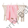 Kép 1/2 - Muszlin babatakaró pompon-os szegővel - rózsaszín