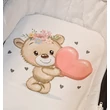 Kép 2/2 - Kókusz matrac babakocsiba - fehér - teddy with heart