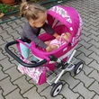 Kép 6/6 - Játék babakocsi - rózsaszín cukorkás – Viki