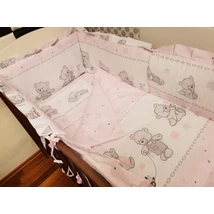 Babaágynemű szett - babarózsaszín Teddy Toys