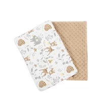 Lapos párna 40x60 cm - forest - mocca minky